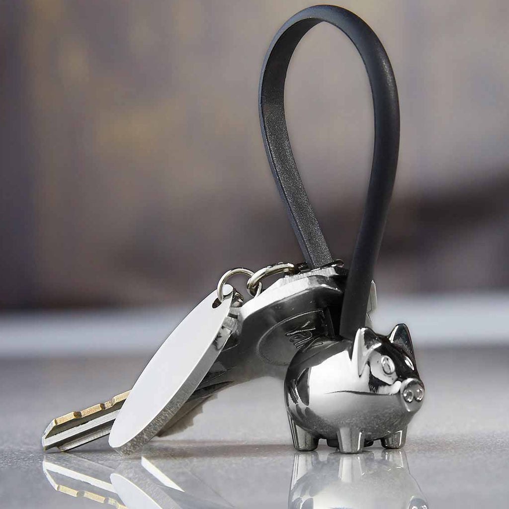 LLAVERO PUERQUITO CON PLACA