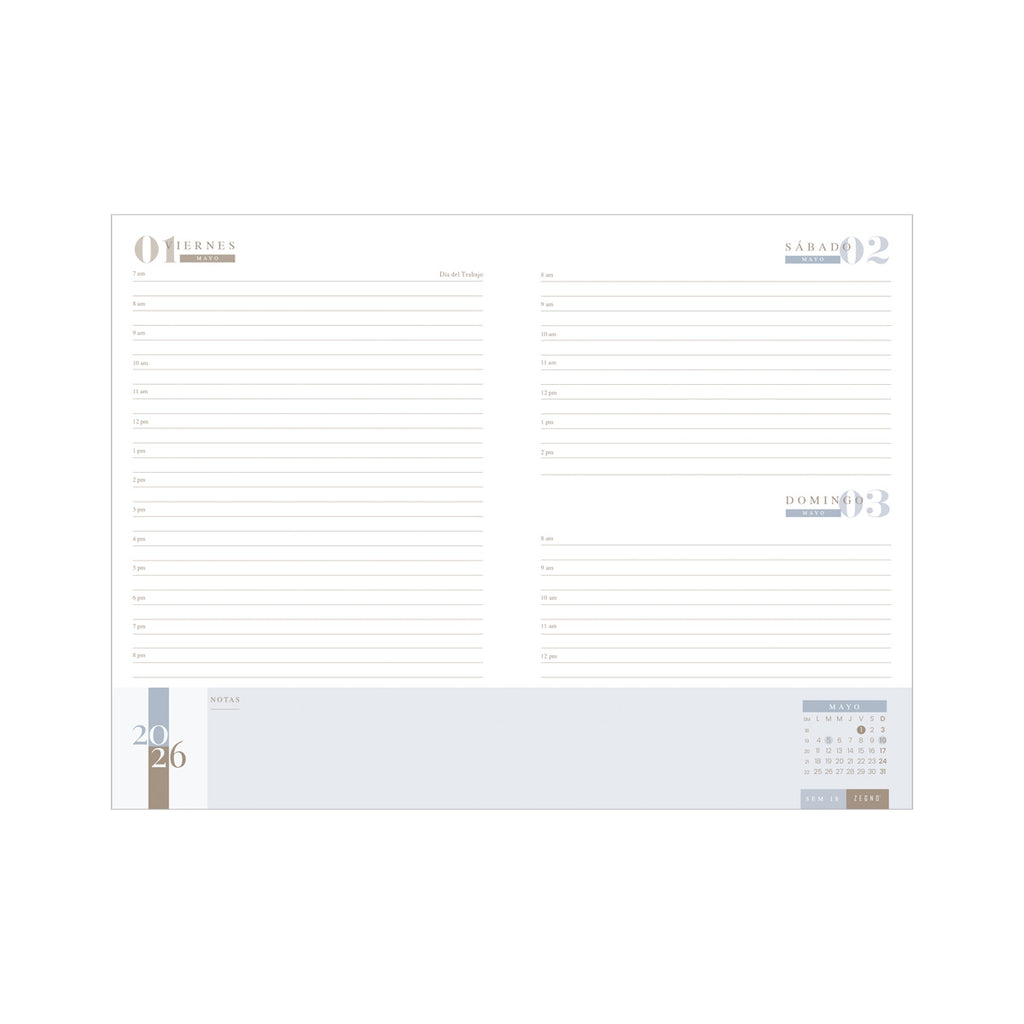 AGENDA DIARIA CLÁSICA 2026